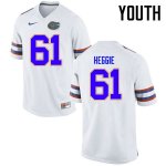 Youth Florida Gators #61 Brett Heggie NCAA Nike White Authentic Stitched College Football Jersey FTD7262EM